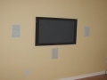 TV installation with in wall speakers